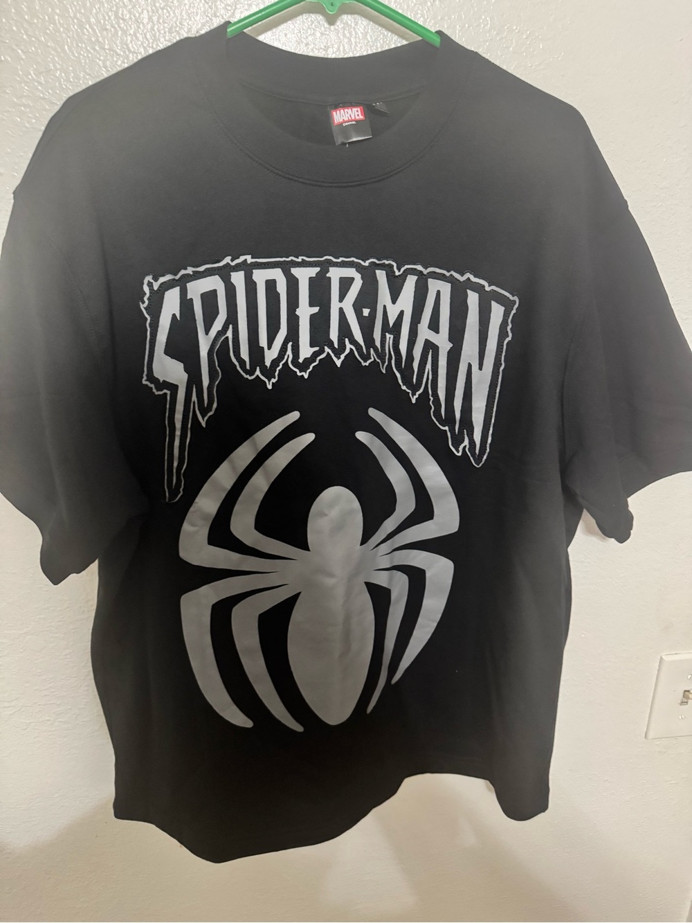 Marvel Spider-Man Men’s Black Sweater Short Sleeve Size Large